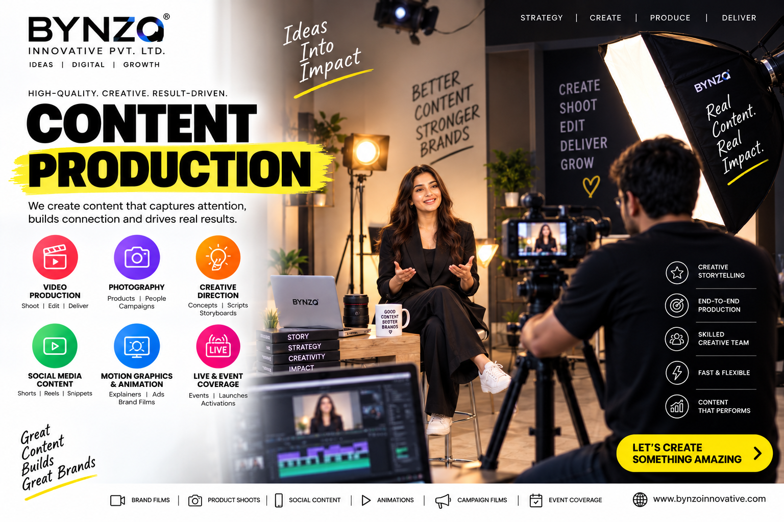 Content Production service by Bynzo Innovative Pvt. Ltd